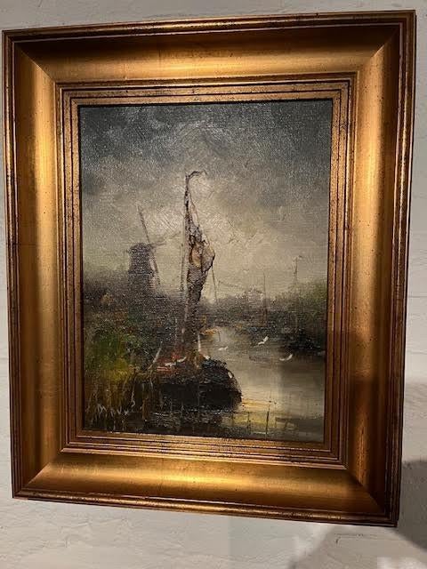olieverf schilderij, Antiek en Kunst, Kunst | Schilderijen | Klassiek, Ophalen of Verzenden