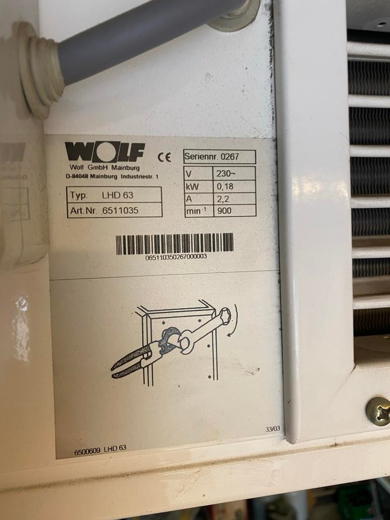 Wolf Heather LHD 63 met schakelkast, Ophalen, 30 tot 80 cm, Gebruikt, Kachel