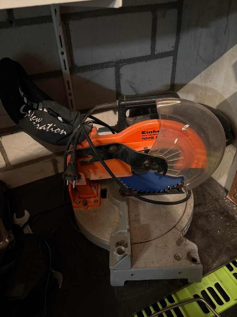 Einhell NMS 210 Afkortzaag - Gebruikt, Doe-het-zelf en Verbouw, Gereedschap | Zaagmachines, Gebruikt, 70 mm of meer, Ophalen of Verzenden