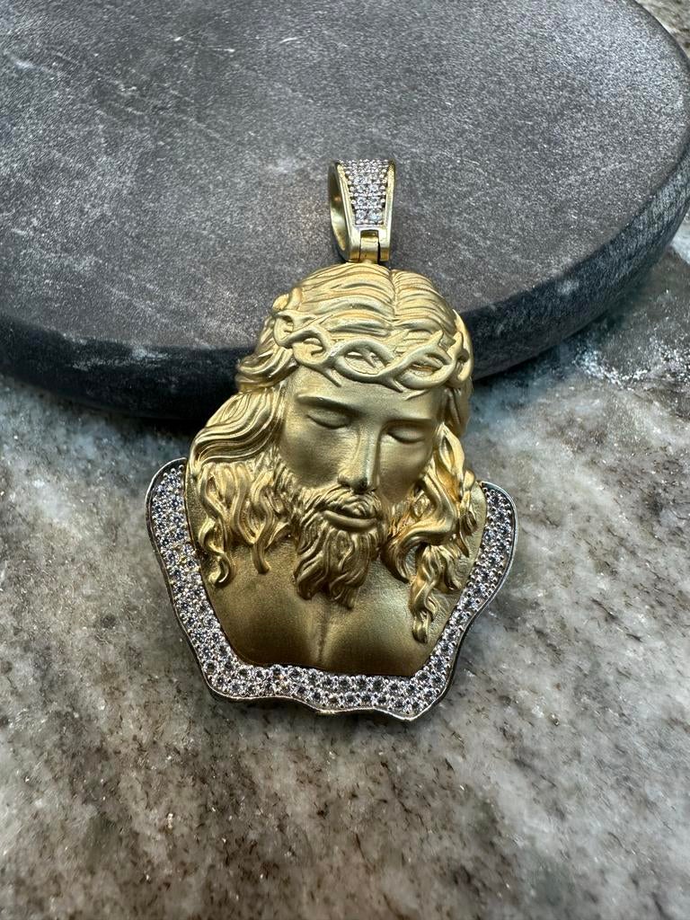 14k Gouden Jezus Hanger - Massief & Prachtig!, Sieraden, Tassen en Uiterlijk, Kettinghangers, Nieuw, Ophalen of Verzenden, Goud