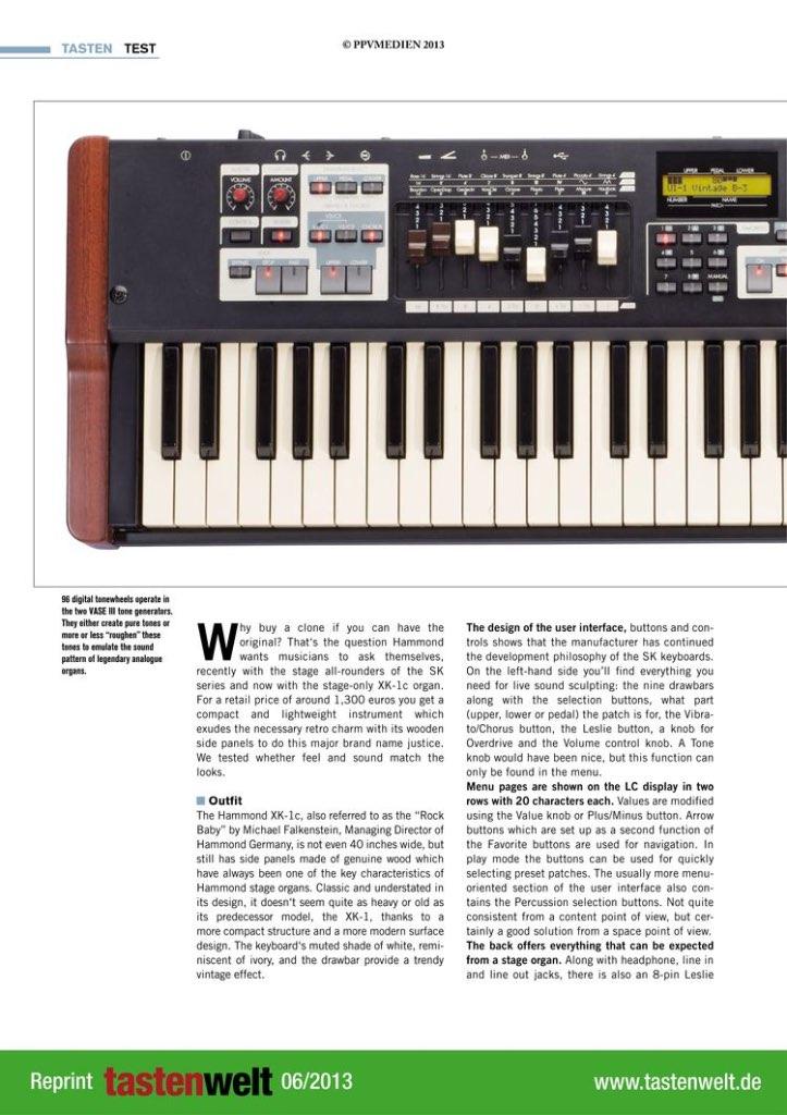 hammond xk-1c + tas, Ophalen, Zo goed als nieuw, 1 klavier, Hammondorgel