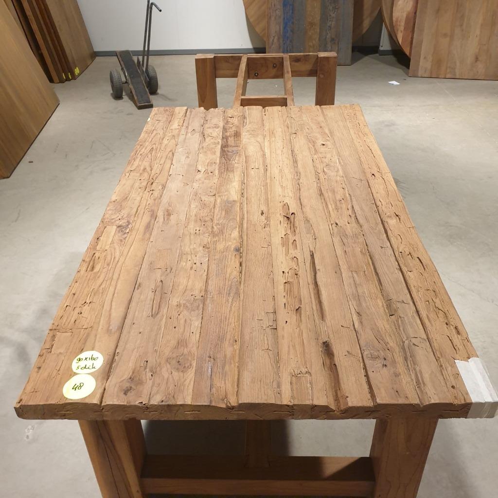 SPOTGOEDKOPE TEAK EETKAMERTAFELBLADEN UIT VOORRAAD !!!, Huis en Inrichting, Tafels | Eettafels, Engelseweg 149, Helmond, Info@megafurn.nl