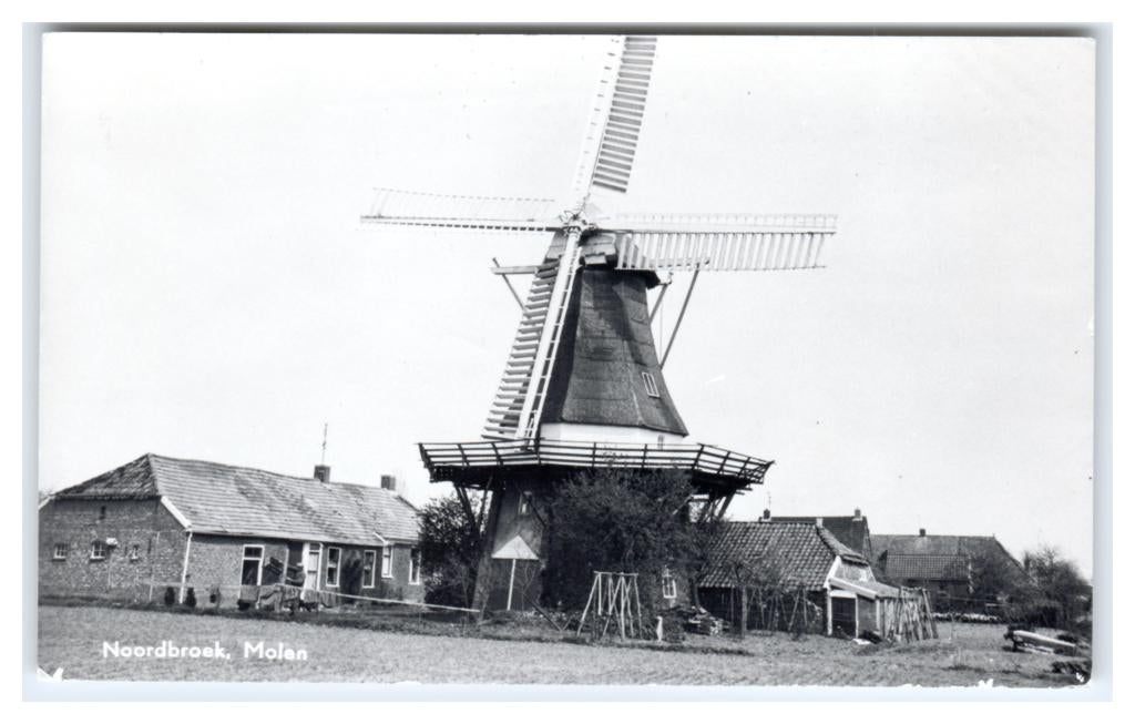 Noordbroek, Molen, Ophalen of Verzenden, 1980 tot heden, Gelopen, Groningen