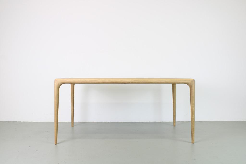Artisan Latus tafel, Eiken-witpigment, 160 x 90 cm, Ophalen, Eikenhout, Nieuw, 50 tot 100 cm