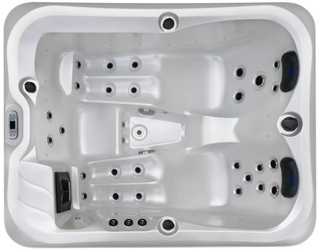 Jacuzzi nieuw 3 pers met 2 ligplekken, Ophalen of Verzenden, Nieuw, Trap, Vast