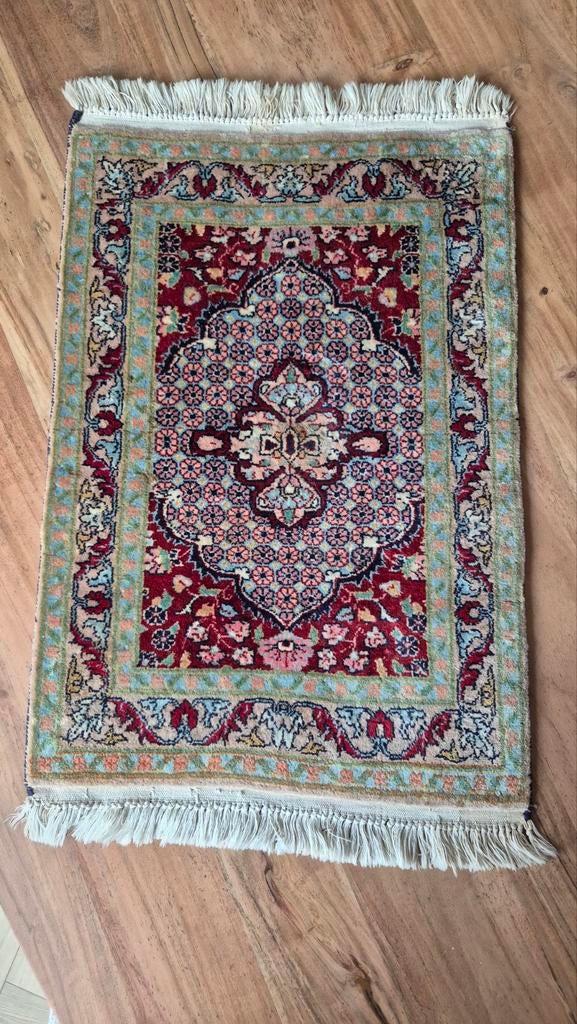 Prachtig Perzisch tapijt, Minder dan 50 cm, Gebruikt, Perzisch, Blauw
