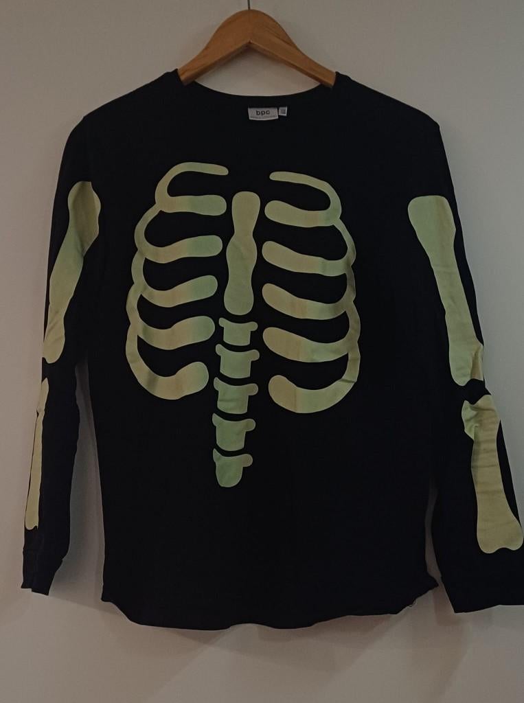 skelet pyjama, glow in dark, maat 152/158, zwart geel, Ophalen of Verzenden, Gebruikt, 146 t/m 152, Jongen of Meisje