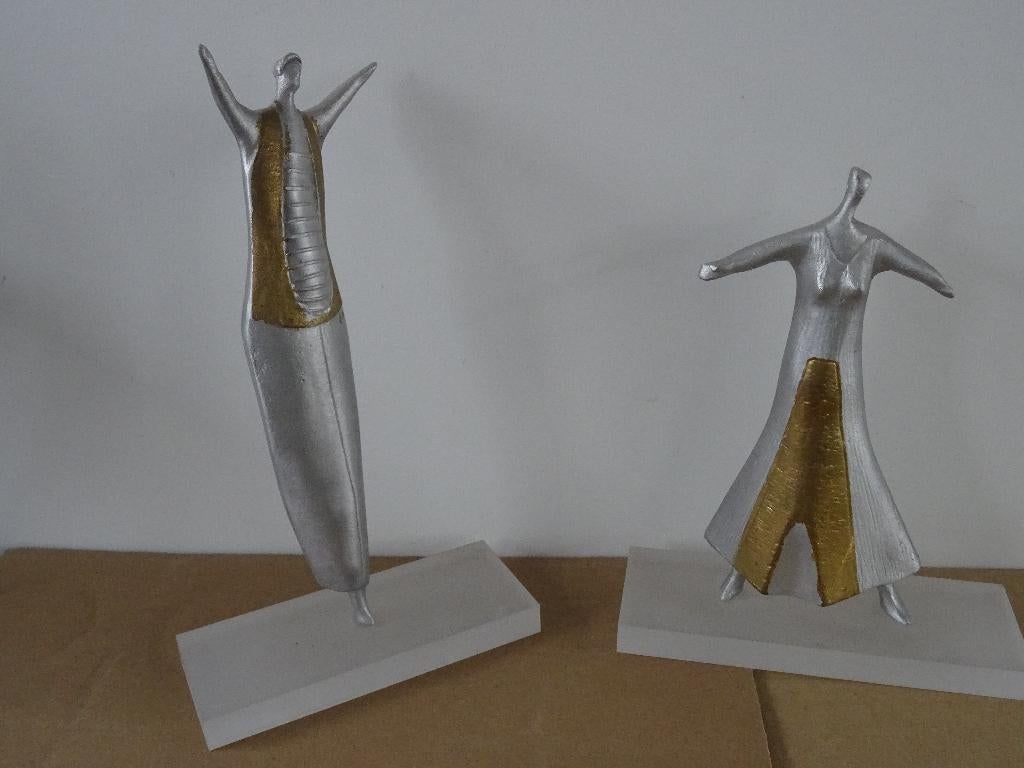 beelden aluminium gegoten beeldjes dansers danseres, Ophalen of Verzenden, Zo goed als nieuw, Overige typen