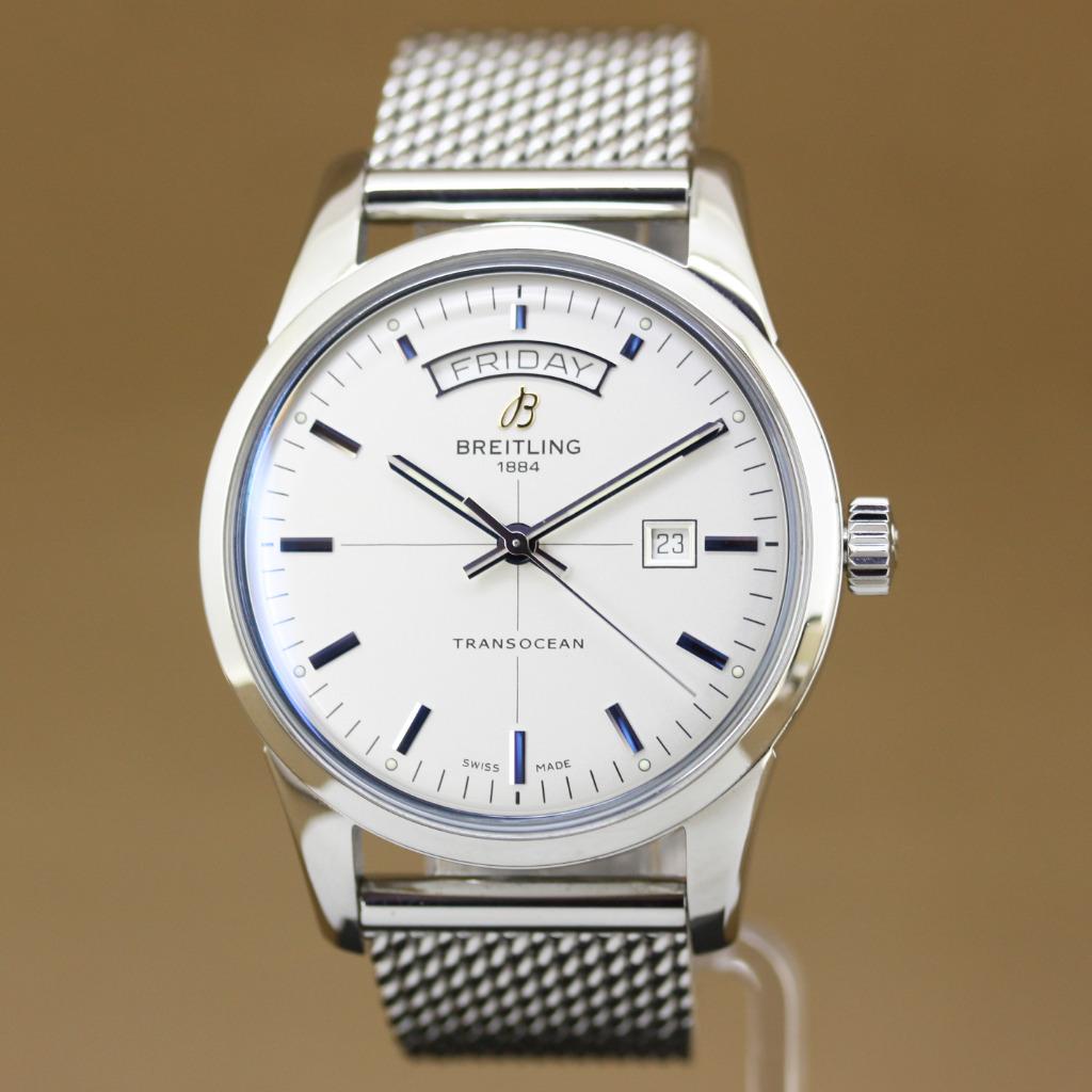 Breitling Transocean Automatic Day Date A45310, Staal, Staal, Breitling, Polshorloge