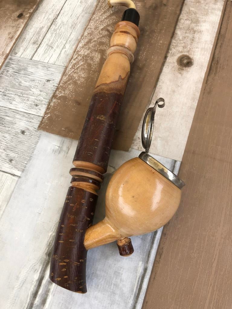 Vintage Jager Pijp met Deksel, Antiek en Kunst, Ophalen of Verzenden