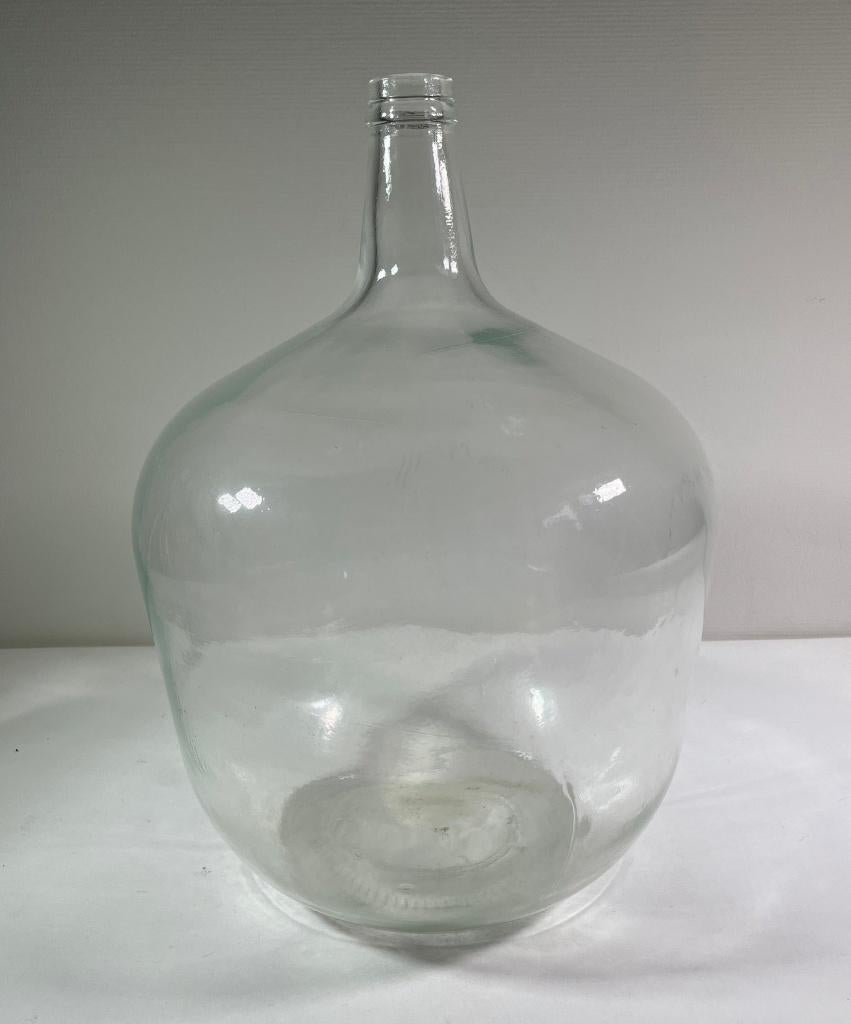 Grote vintage gistfles / bol vaas, Huis en Inrichting, Woonaccessoires | Vazen, Ophalen, Gebruikt, Overige kleuren, Glas