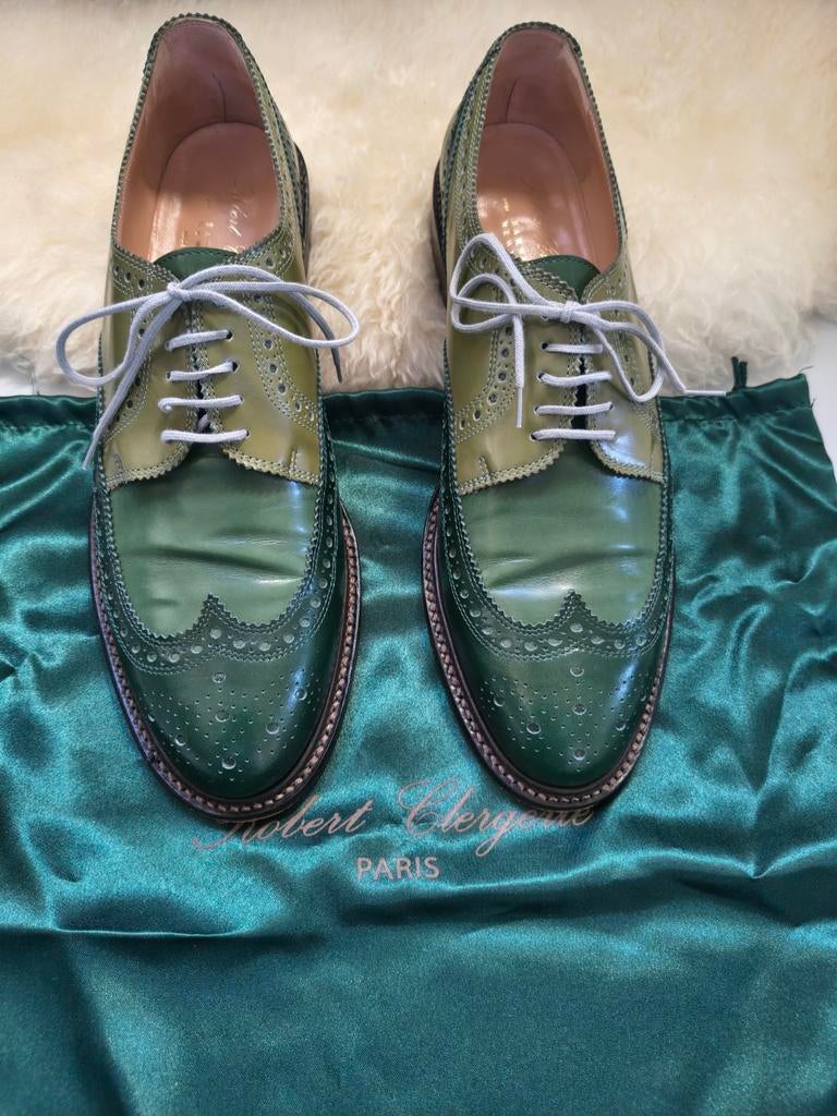 Robert Clergerie Dames Veterschoenen - Groen - US Maat 11, Kleding | Dames, Schoenen, Robert Clergerie, Overige kleuren, Verzenden