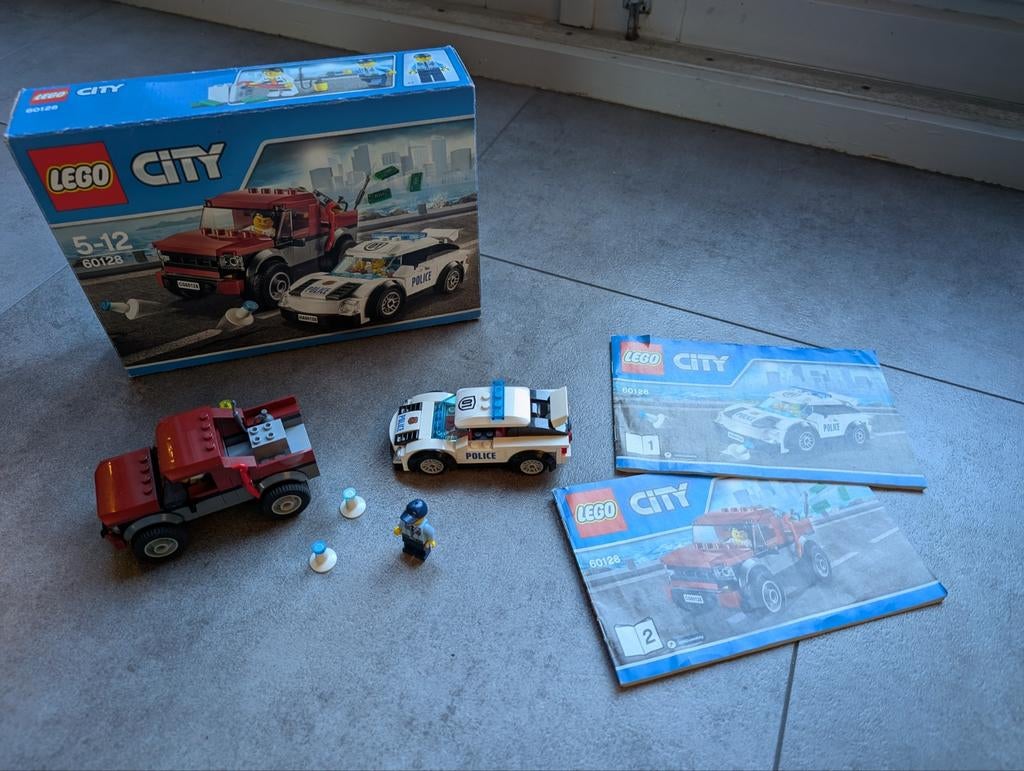 Lego City politie achtervolging 60128 compleet in doos., Ophalen of Verzenden, Zo goed als nieuw, Complete set, Lego