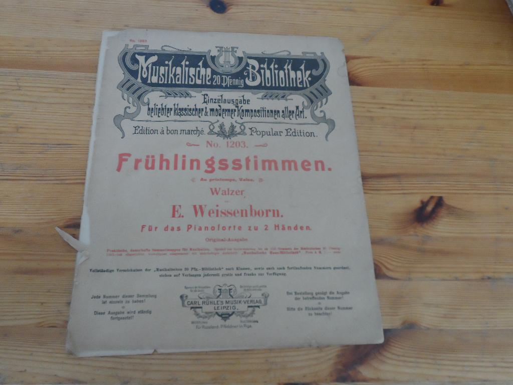 Weissenborn - fruhlingsstimmen, Muziek en Instrumenten, Gebruikt, Ophalen of Verzenden, Artiest of Componist, Piano