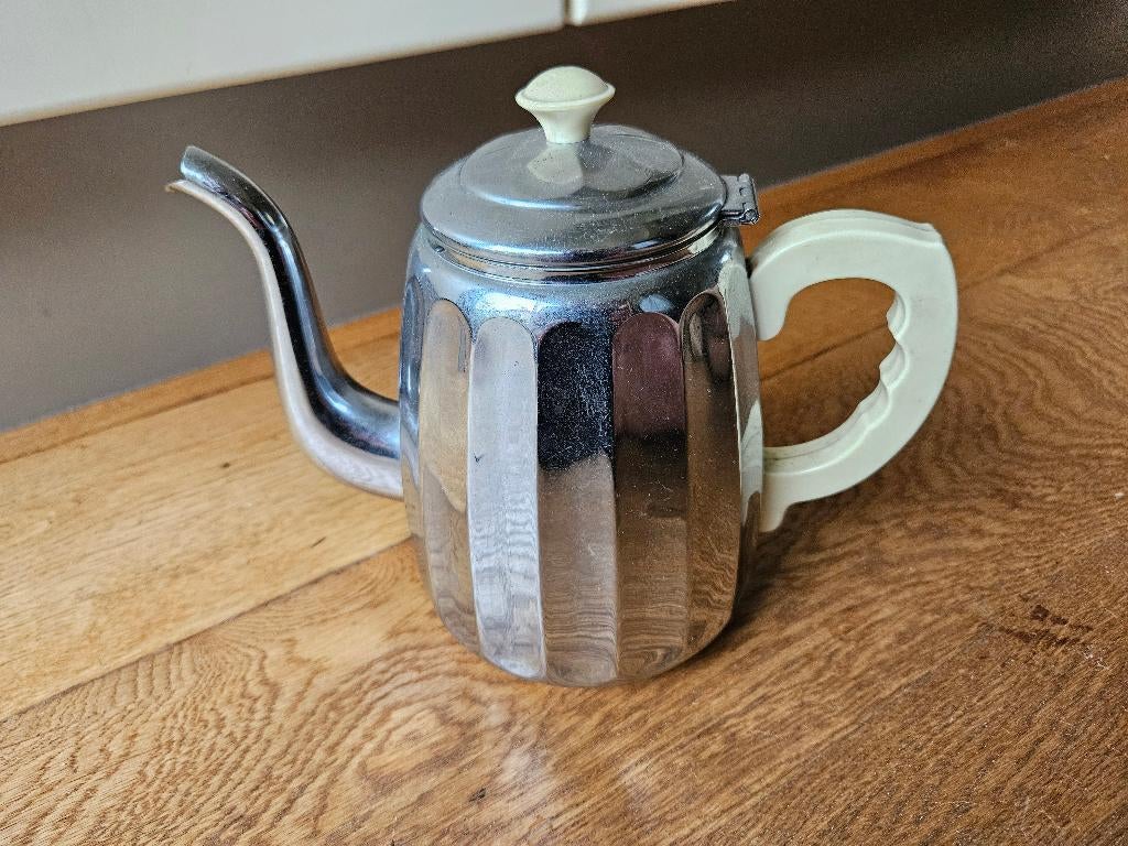Vintage chroom koffiepot met bakeliet handgreep, Ophalen of Verzenden