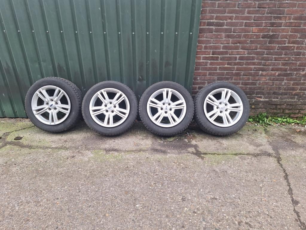 Set Orginele Mustang velgen 5x114.3 7Jx17 ET 40, Ophalen, Velg(en), 17 inch, All Season