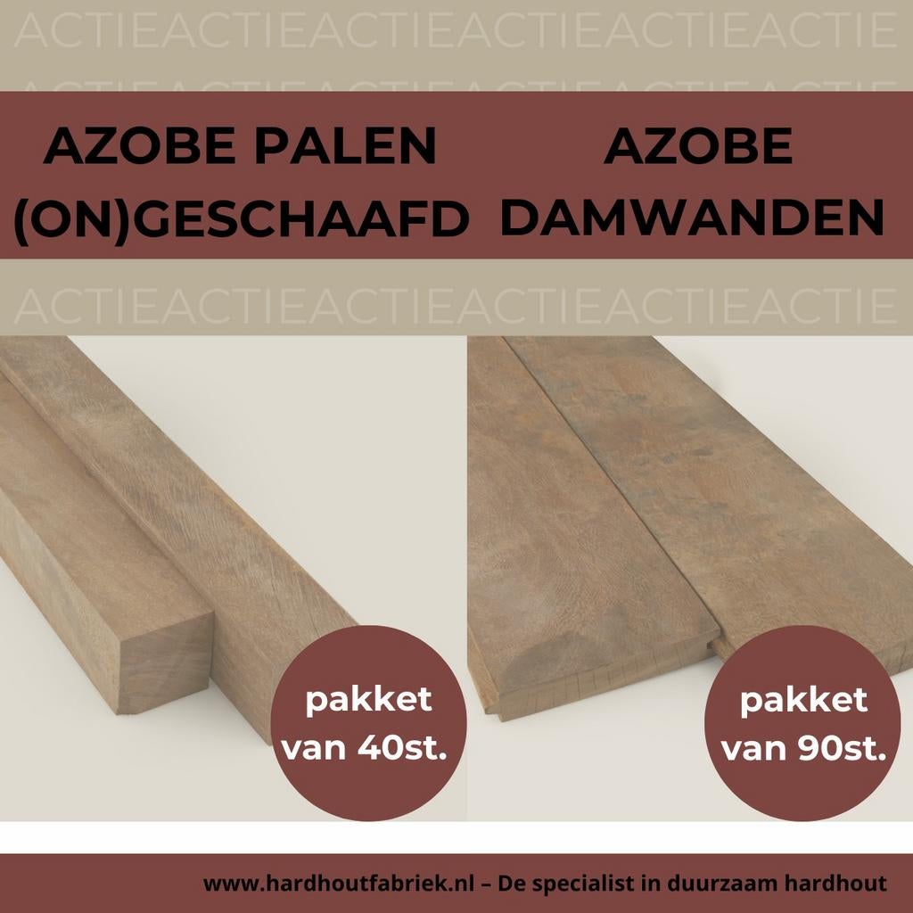 Hardhouten palen en damwanden, Doe-het-zelf en Verbouw, Hout en Planken, Ophalen, Nieuw, Balk, Minder dan 200 cm