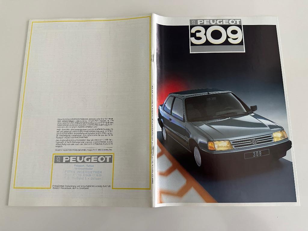 Folder Peugeot 309 GTI, Ophalen of Verzenden, Zo goed als nieuw, Peugeot