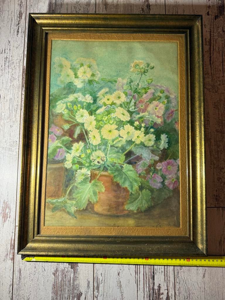 Aquarel Stilleven Gesigneerd Gorter, Antiek en Kunst, Ophalen of Verzenden