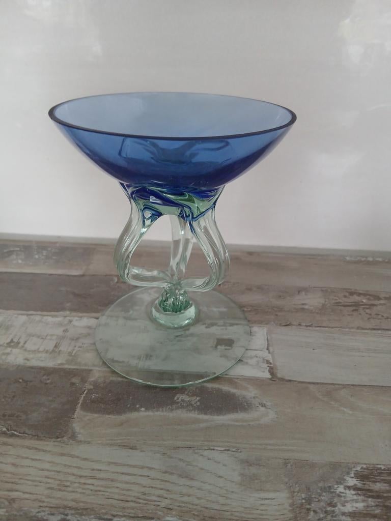 Krosno Glaswerk Schaal op Voet, Antiek en Kunst, Antiek | Glas en Kristal, Ophalen of Verzenden