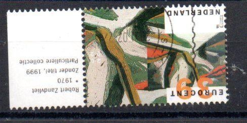 yjohn ‹(•¿•)› nl # j0838 schilderij hollands landschap tab, Ophalen of Verzenden, Na 1940, Gestempeld