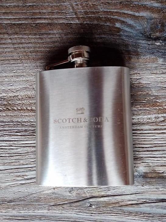 Scotch & Soda Heupfles RVS 210ml - Nieuw, Ophalen of Verzenden, Nieuw