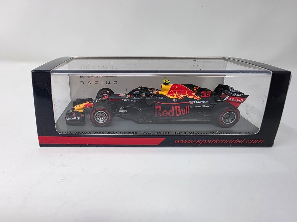 Red Bull Racing RB14 Winner Mexican GP 2018 Max Verstappen, Ophalen of Verzenden, Zo goed als nieuw, Auto, Overige merken