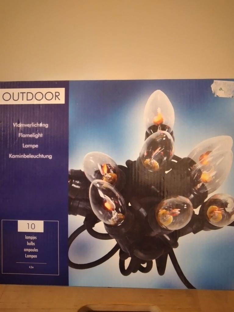 Sfeervolle buitenverlichting - 10 lampjes, Tuin en Terras, Buitenverlichting, Kunststof, Minder dan 50 watt, Overige typen, Nieuw