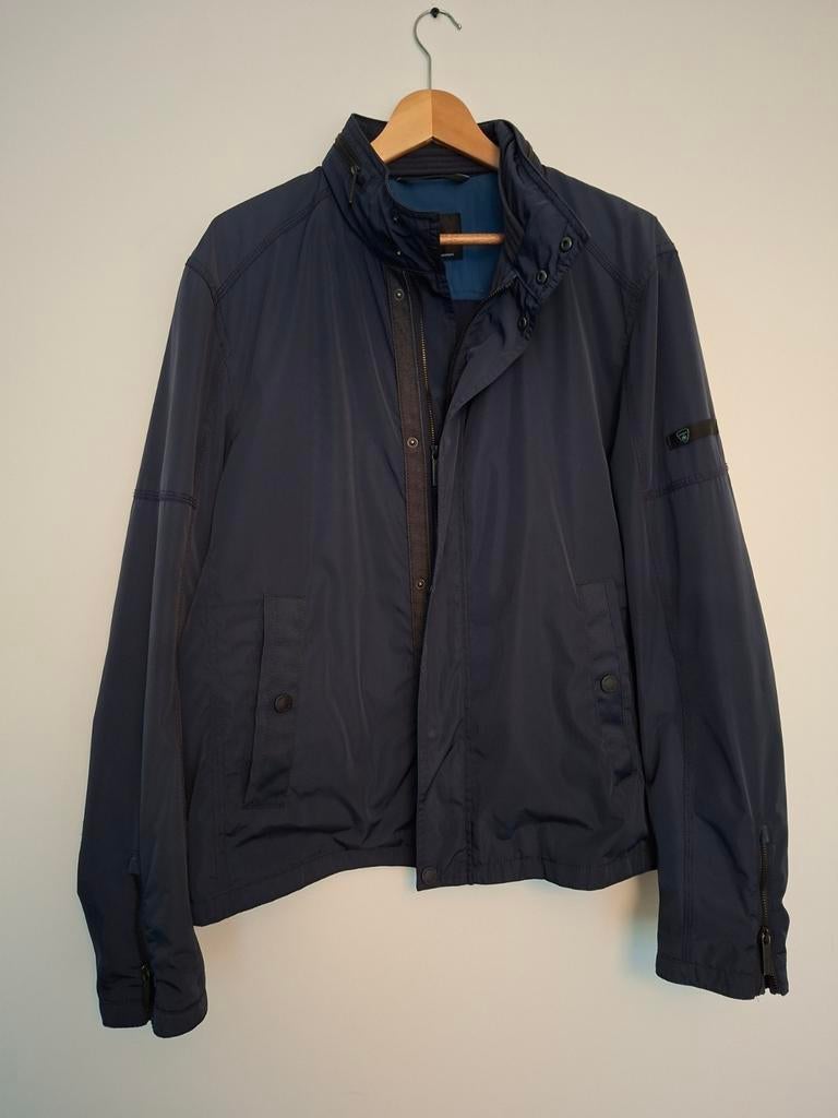 Donkerblauwe heren regenjas - Maat L, Maat 52/54 (L), Strellson, Blauw, Ophalen of Verzenden