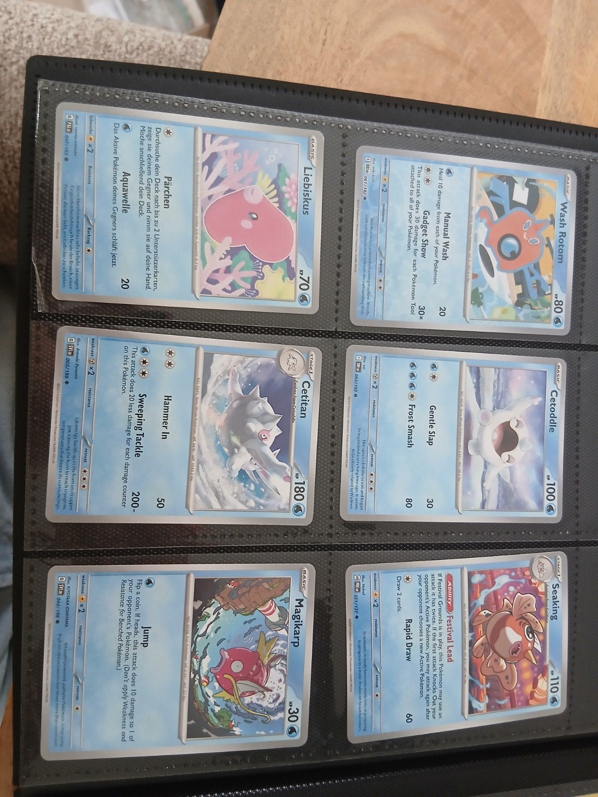 Pokémon Kaarten Collectie - Liebiskus, Magikarp, Cetitan, Ophalen of Verzenden, Gebruikt, Meerdere kaarten
