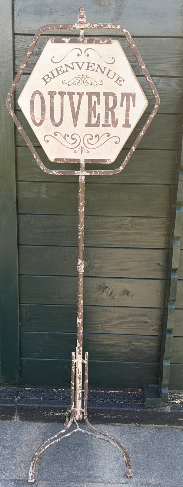 Boetiek / Bistro / Winkel :  welkom bord metalen standaard, Ophalen, Tekstbord, Gebruikt, Metaal