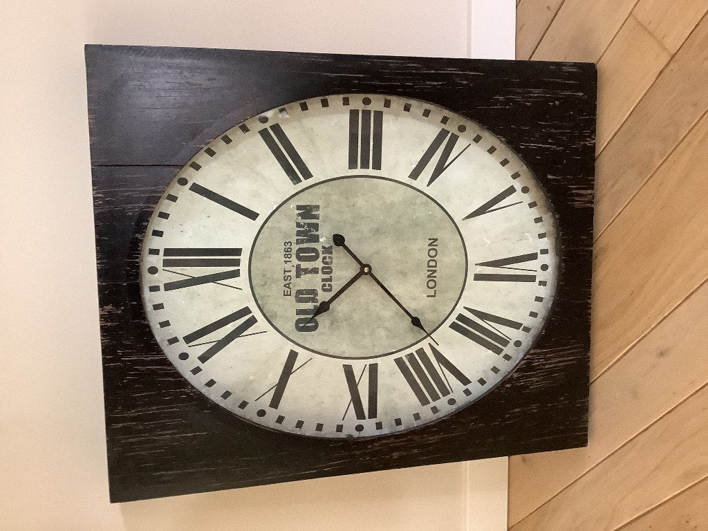 Wandklok, Ophalen, Bruin, Analoog, Zo goed als nieuw