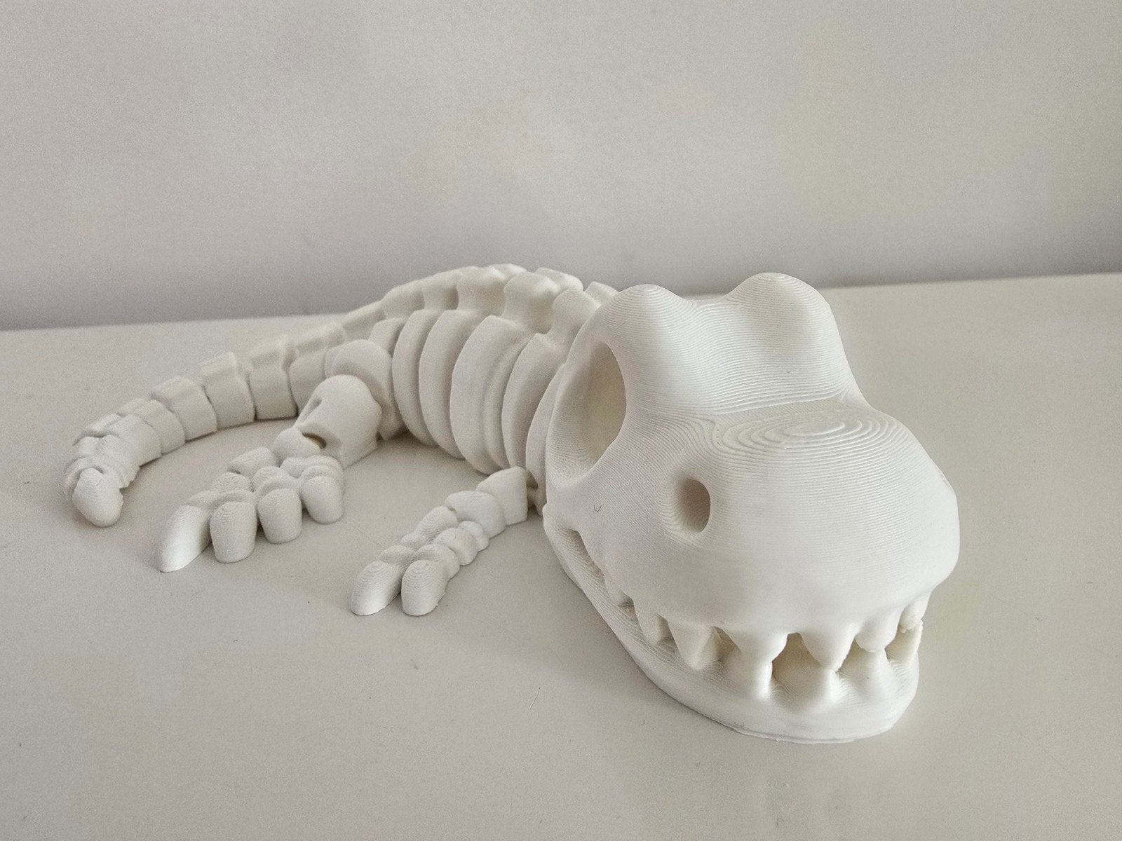 Dino skelet fidget 3d geprint ivoor wit, Ophalen of Verzenden, Nieuw, Jongen of Meisje