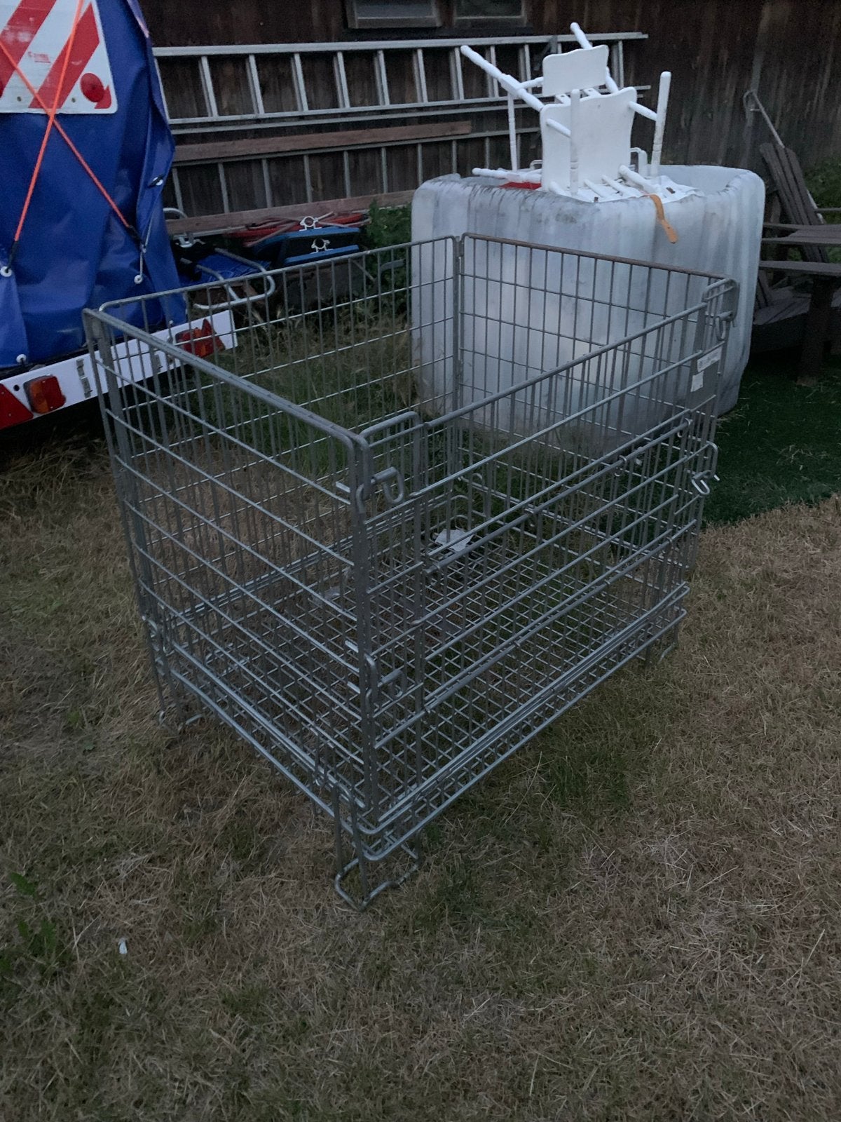 Metalen gaascontainer - Opvouwbaar en stapelbaar, Ophalen, Gebruikt, IJzer