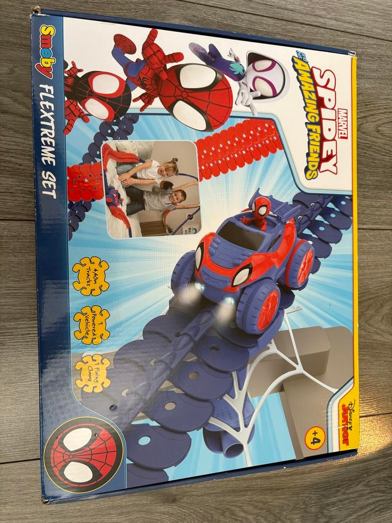 Smoby Spidey Flexibele Racebaan - Flextreme Set, Racebaan, Zelf te bouwen, Zo goed als nieuw, Elektrisch