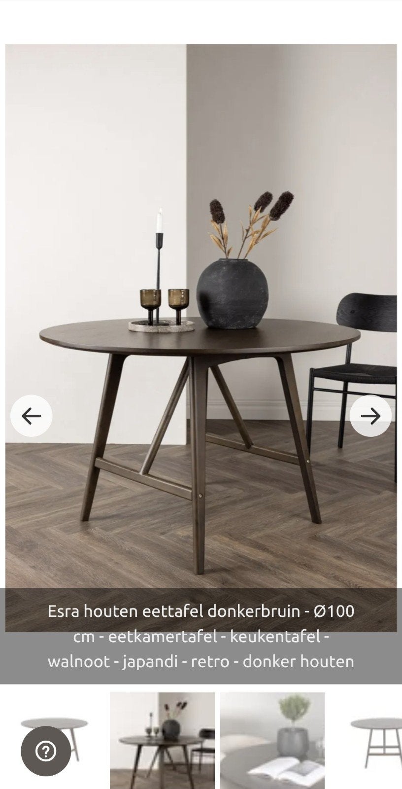 Gloednieuwe ronde eettafel ongebruikt., 100 tot 150 cm, 75 cm of meer, Rond, Nieuw