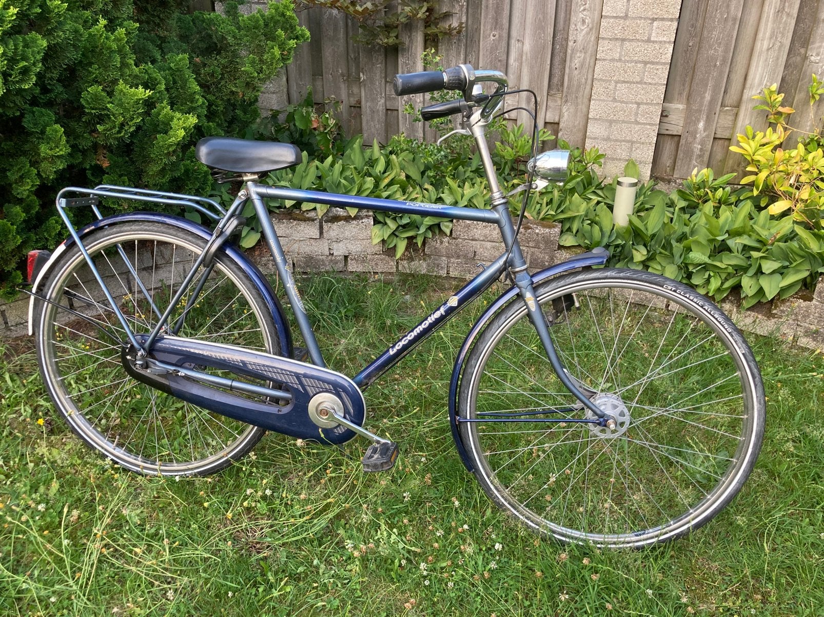 Locomotief herenfiets, Fietsen en Brommers, Fietsen | Heren | Herenfietsen, Gebruikt, Versnellingen, 57 tot 61 cm, Ophalen