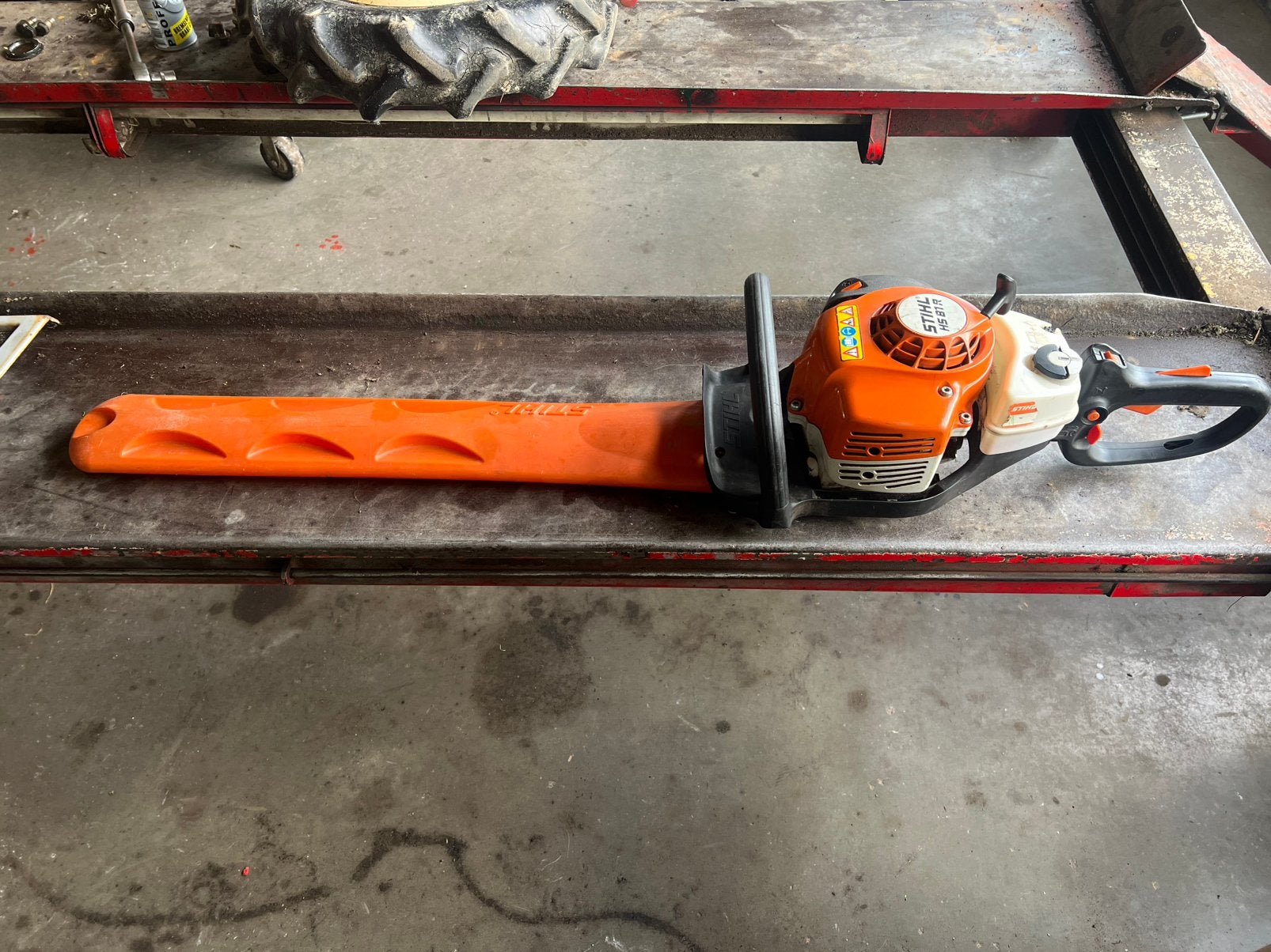 Stihl HS81R heggenschaar goedwerkend, Tuin en Terras, Ophalen, Gebruikt, Benzine
