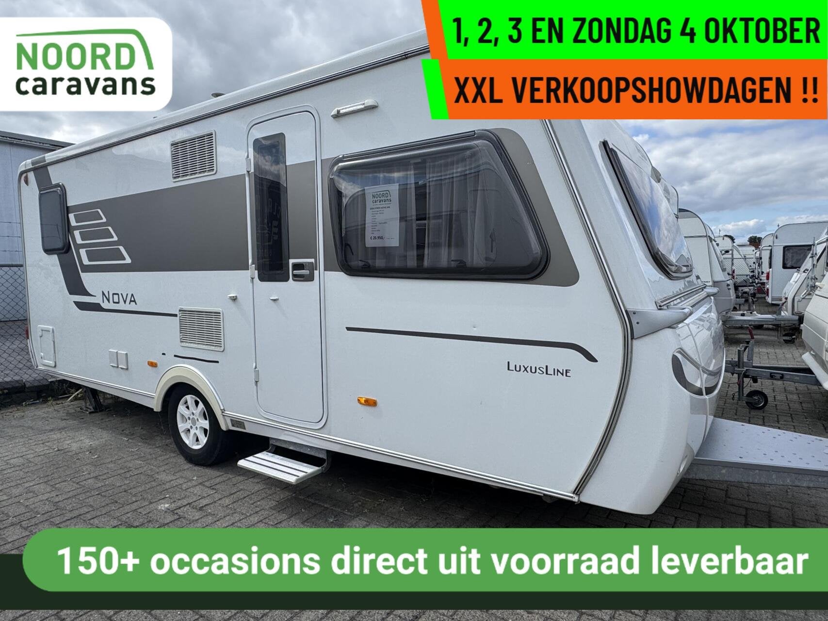 Eriba - XXL VERKOOPSHOW 24,25,26 & 27 SEPT. 10-17 UUR, Rondzit, 7 tot 8 meter, Bedrijf, Douche