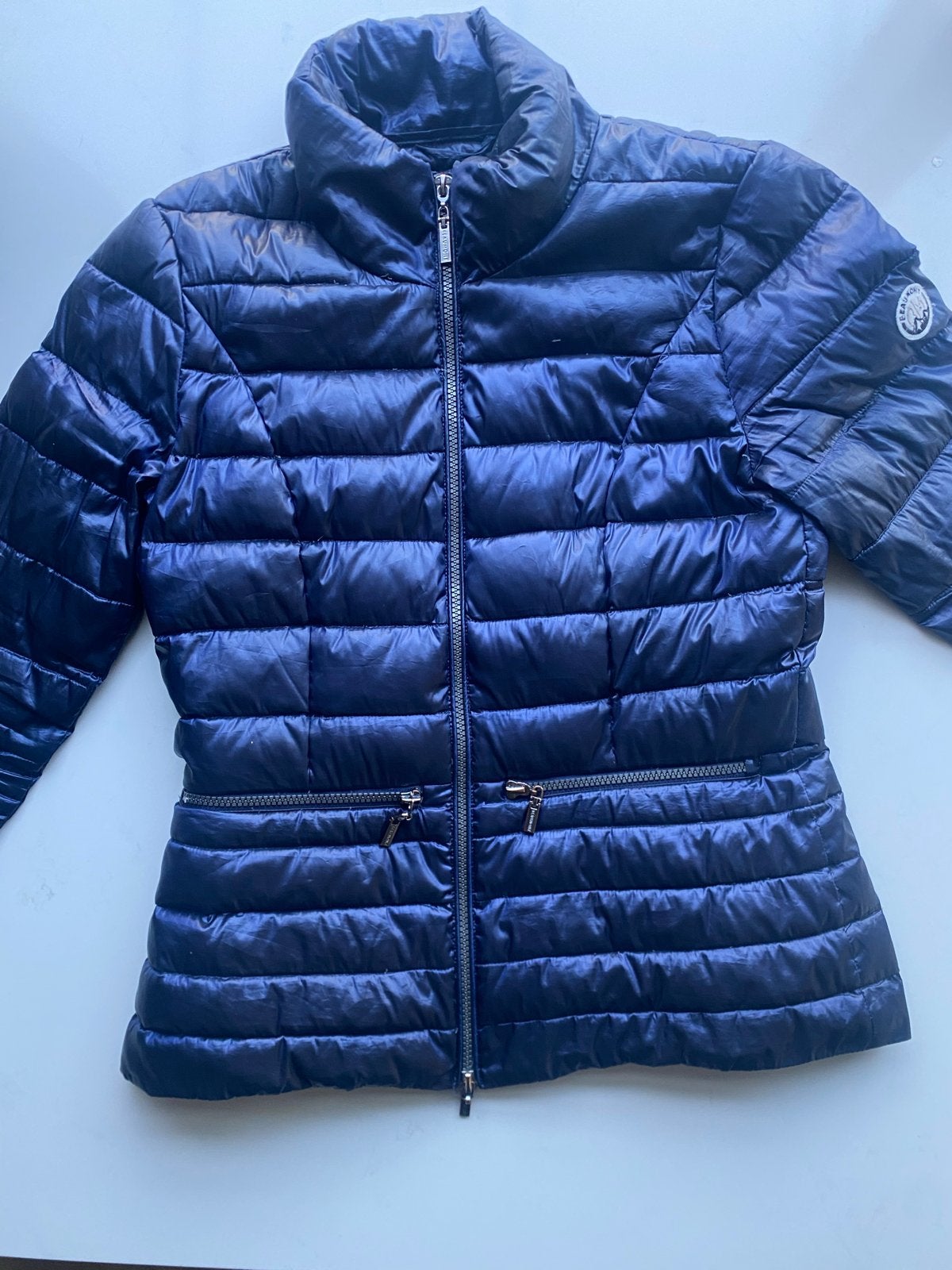 Beaumont Amsterdam Donkerblauwe Gewatteerde Jas Maat 36 (S), Kleding | Dames, Ophalen of Verzenden, Zo goed als nieuw, Maat 36 (S)