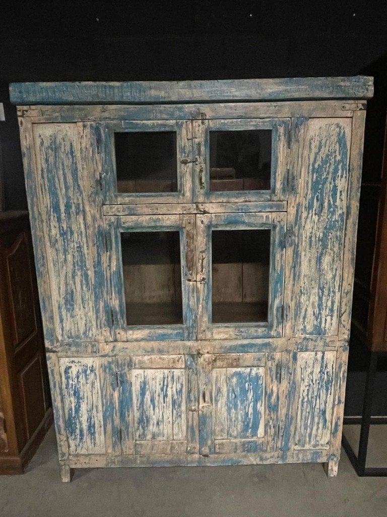 Kastje uit India blauwkleurig, Ophalen, Overige materialen, Info@hedimeubelen.nl, Nieuw