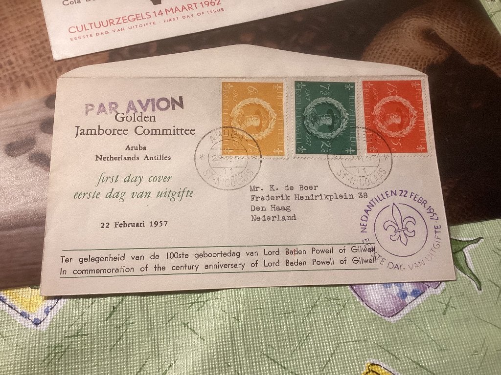 No5291 Voorloper 22-2-1957 Nederlandse Antillen Heb ook Nede, Postzegels en Munten, Ophalen, Beschreven, Rest van de wereld