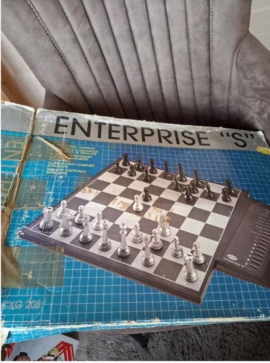 Enterprise 'S' Elektronisch Schaakspel - Vintage, Ophalen of Verzenden, Gebruikt