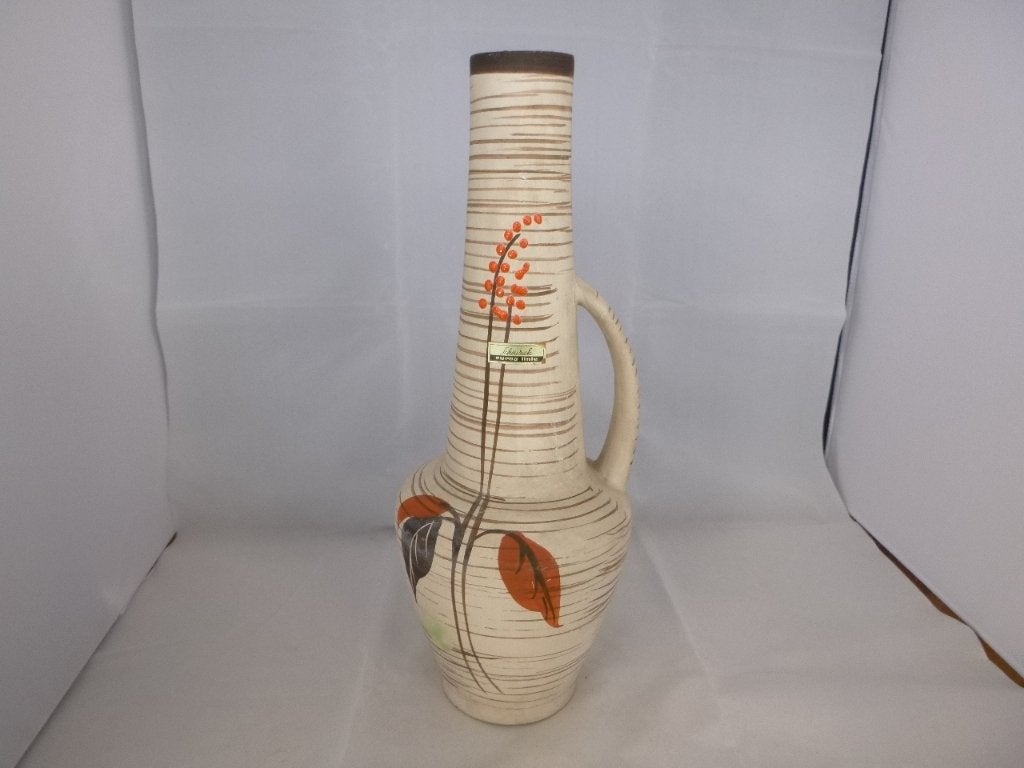vintage WG oorvaas met mooie tekening, Huis en Inrichting, Woonaccessoires | Vazen, Ophalen of Verzenden, Gebruikt, Overige kleuren