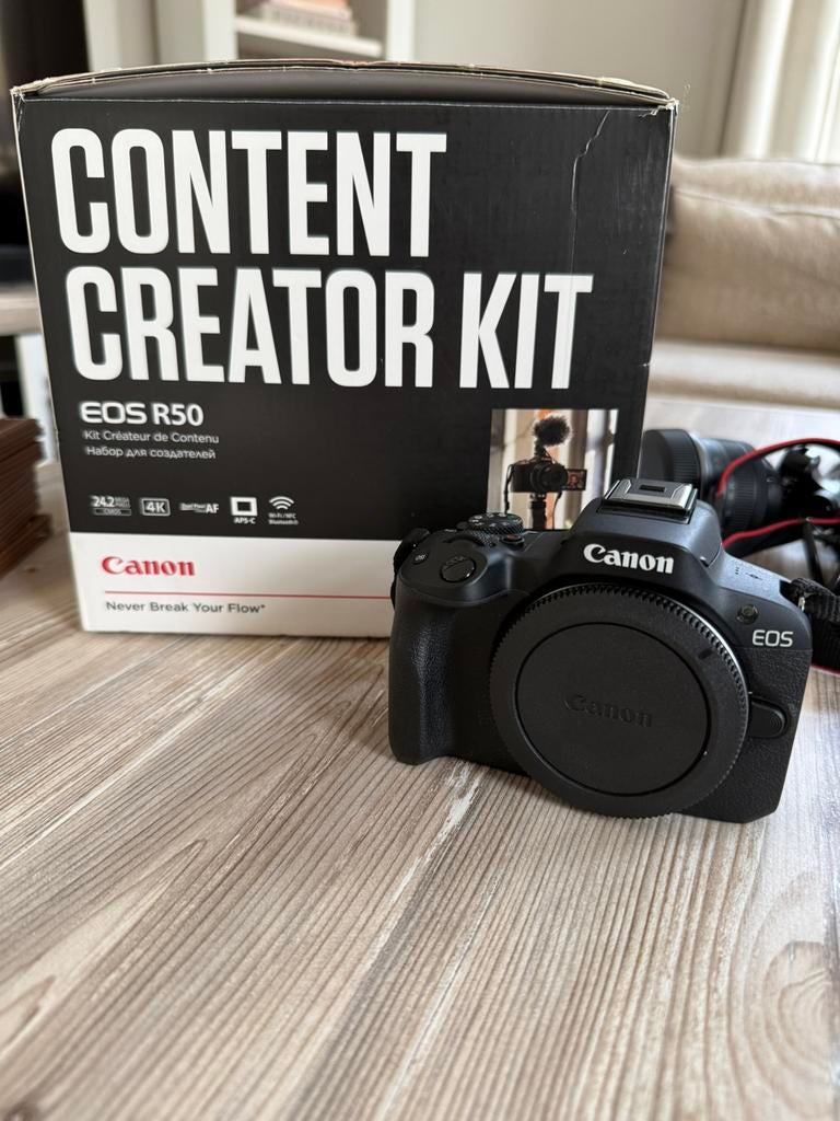 Canon R50 Content Creator Kit - met RF-S 18-45mm IS STM lens, Ophalen, Zo goed als nieuw, Canon, 8 keer of meer