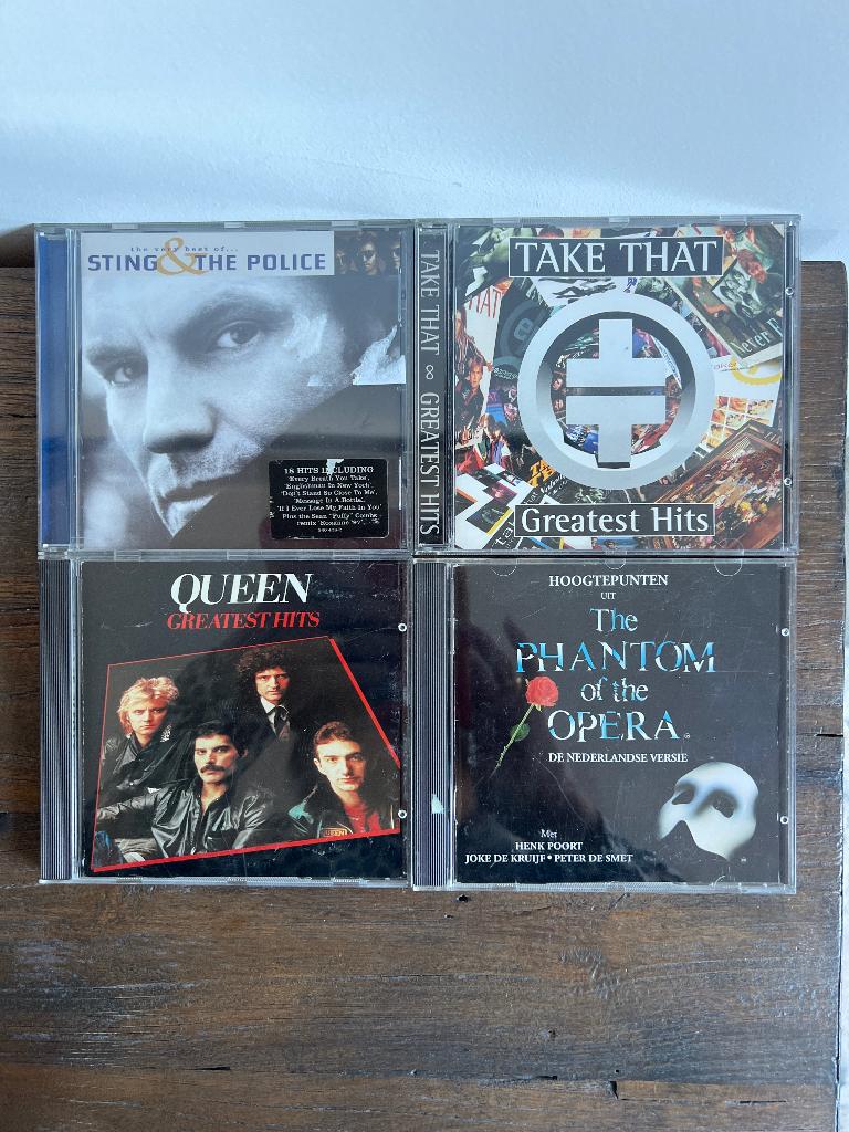 4xCd: Sting/Police-Take That-Queen-Phantom of the Opera, Ophalen of Verzenden, 1990 - 1999, Gebruikt
