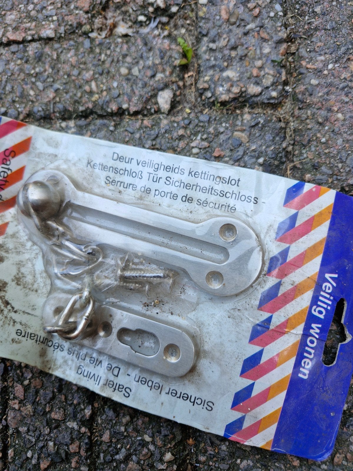 Deur veiligheidskettingslot - Nieuw in verpakking, Ophalen of Verzenden, Nieuw, Rvs, Slot