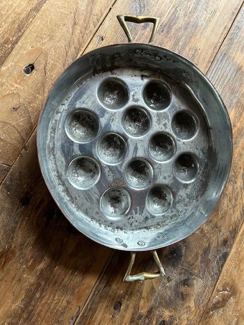 Koperen Gratin pan en Slakken pan, Ophalen of Verzenden, Gebruikt, Overige materialen, Overige typen