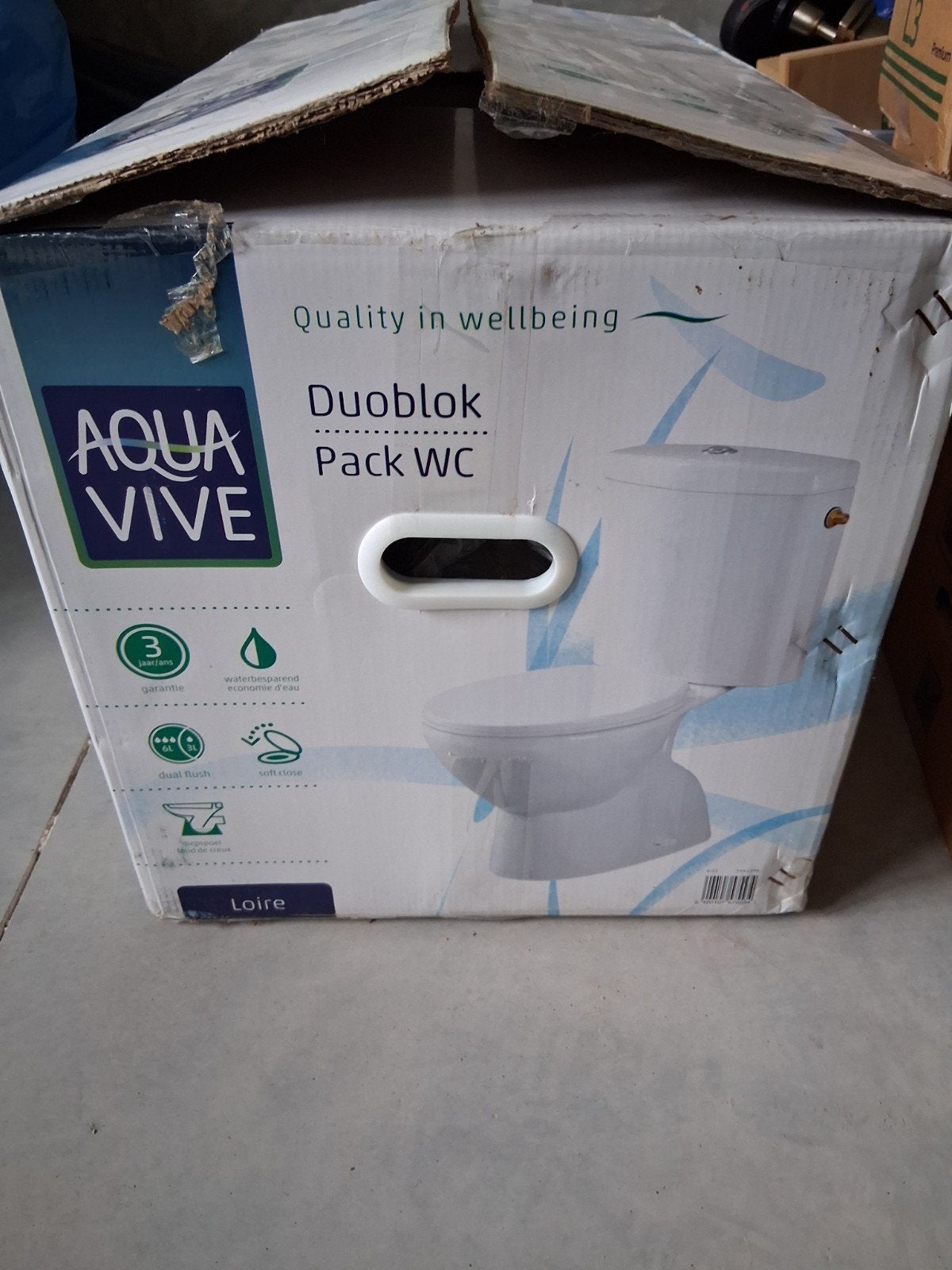 Aqua Vive Duoblok Pack WC - Nieuw in doos, Doe-het-zelf en Verbouw, Ophalen of Verzenden, Nieuw, Toilet