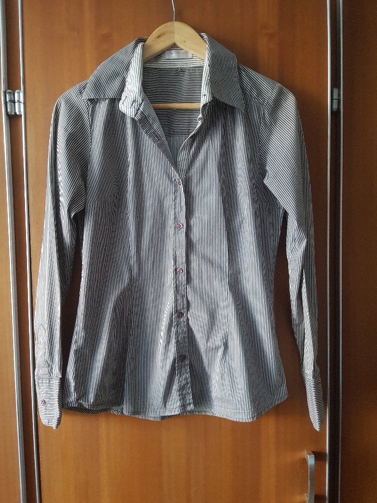 Sutherland blouse, maat S Donkergrijs gestreept, Ophalen of Verzenden, Nieuw, Grijs